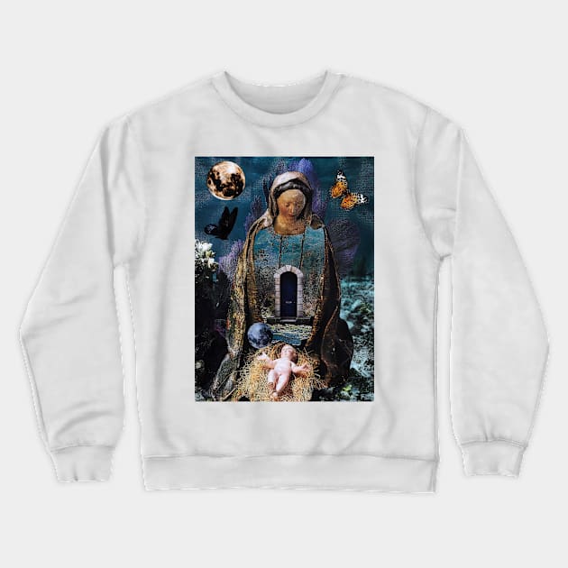 Jesus Christ Mother Mary Bible Statue Holy Spirit Crewneck Sweatshirt by seruniartworks